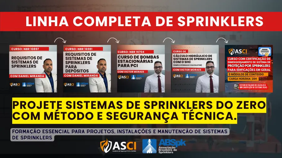 Dimensionamento de Perda de Carga — SHC para hidrantes e sprinklers ASCI